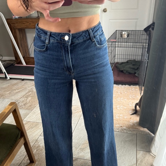 Zara High Rise Wide Leg Jeans Z1975 size 28 - Picture 2 of 10